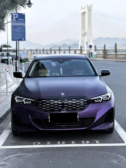 PET Ultra Matte Ghost Purple Vinyl Wrap Film Roll Self Adhesive Motorbike Car Wrapping Decal