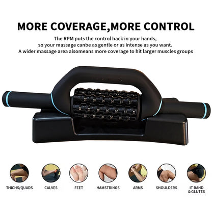 Electric Massage Handheld Roller Impact Massager For Deep Tissue And Muscle Relaxation, Rechargeable Rolling Percussive Massager