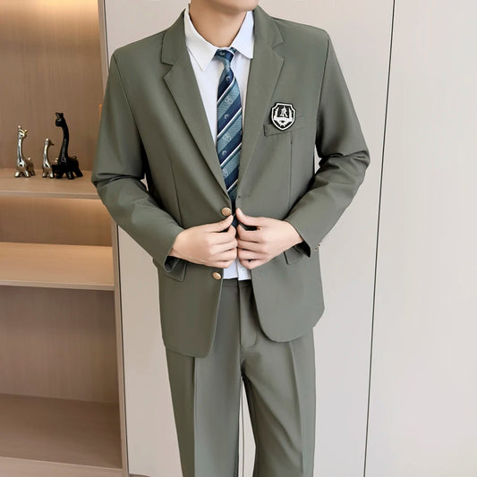 2026 New Style Men's Suit - Korean Fashion Suit - Soft and Breathable Trendy Solid Color Suit Set - S-5XL