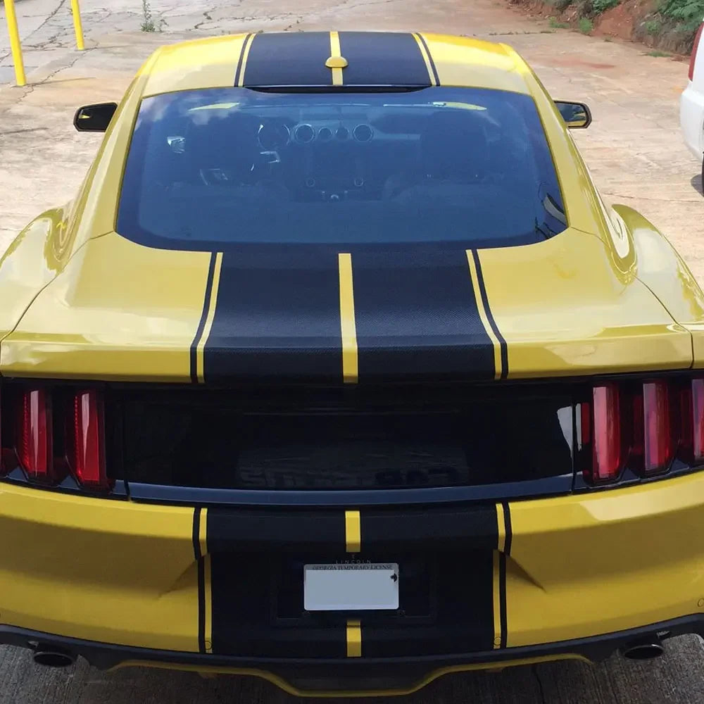 For Ford Mustang EcoBoost Shelby GT Hood Roof Trunk Vinyl Stripe Decal Set – PVC Car Styling Wrap Film Kit