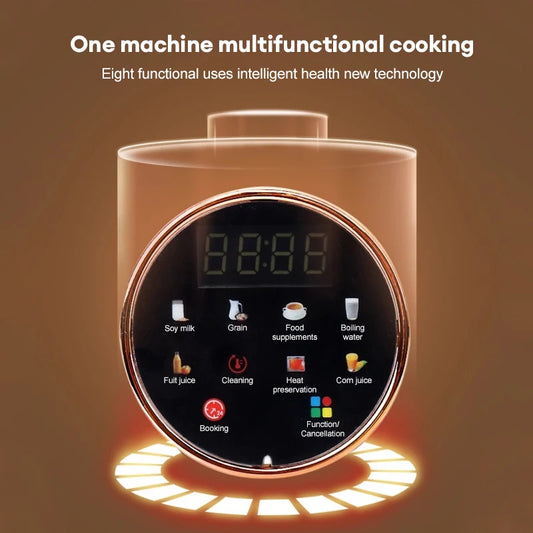 1500ml Soy Milk Machine Electric Juicer Blender Soybean Milk Maker Wall Breaking Machine 10-leaf Blade Breakfast Machine