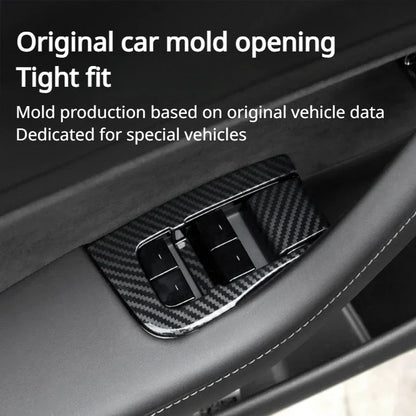 Window Lifter Switch Buttons Cover for Tesla Model Y/3/3+ Highland Trim Frame Button Stickers 2017-2024 Car Interior Accessories