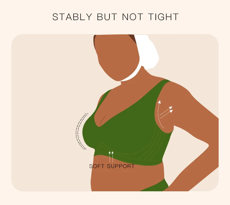 SUJIIN Plus Size Seamless Bra Sets for Women 2025 Push Up Wireless Minimizer Bras Lady Anti-sagging Bralettes for Large Breasts