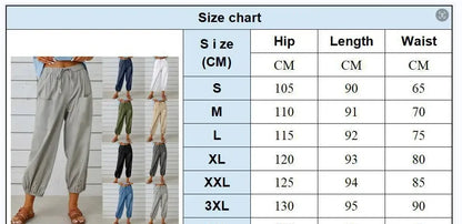 New loose fit high waisted buttoned cotton and linen pants, 9/10 Wide leg women's pants
