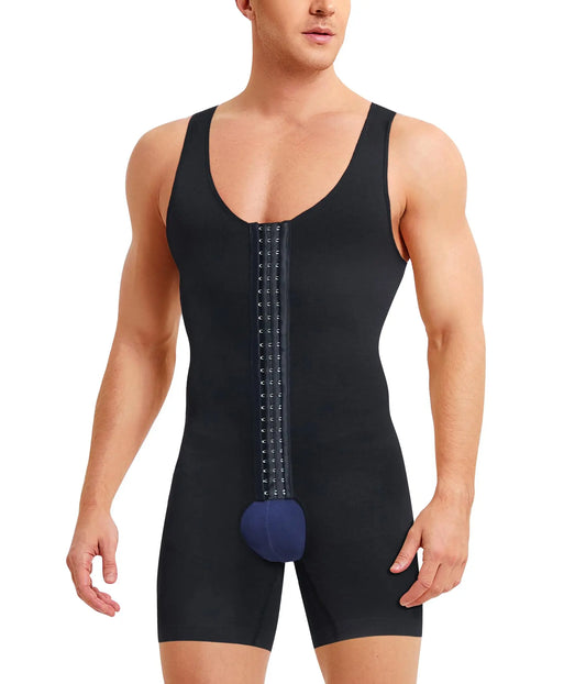 Men Shapewear Tummy Control Bodysuit Waist Trainer Full Body Shaper Fajas Compression Shirts Shorts Slim Belly