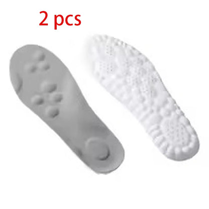 Memory Foam Insoles Cut to Fit Cloud Soles Breathable Inserts with Arch Support Shock-Absorbing Shoe Steppers for Sneakers