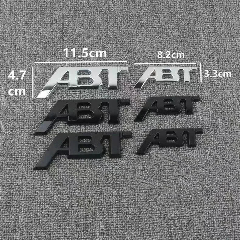 ABT-Style Gloss Black Rear Trunk Emblem - 1PCS Adhesive Badge Compatible with Audi A3/A4/A5/A6/A7/A8 & Q2/Q3/Q5/Q7 Models