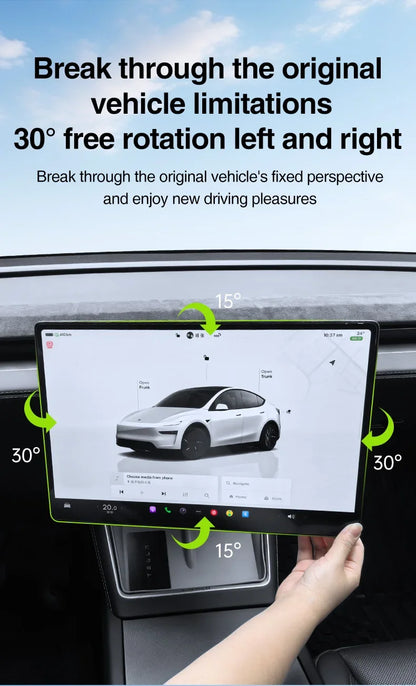 For Tesla Model 3 Highland & Model Y Juniper 2025-2026, 4-Way 2-Way Screen Rotating Bracket Swivel Display Mount