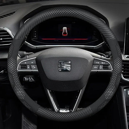 Applicable to SEAT Leon Ibiza FR 2 Ateca Arona Exeo Arosa Tarraco Mii. Breathable perforatedcar steering wheel cover. Automotive