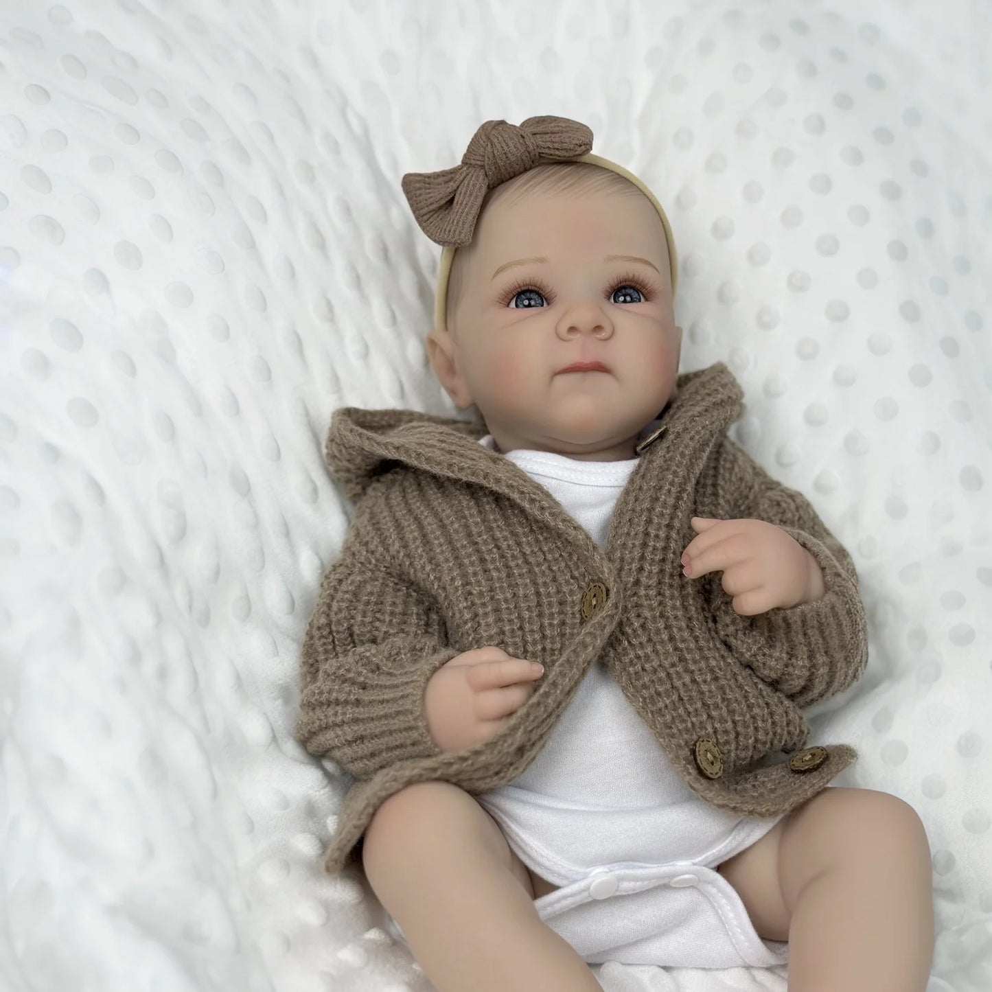 BZDOLL 19 Inch 48 CM Full Vinyl Body Reborn Baby Doll For Kids Handmade Fashion Birthday Gift For Children Bathe Play House Toy