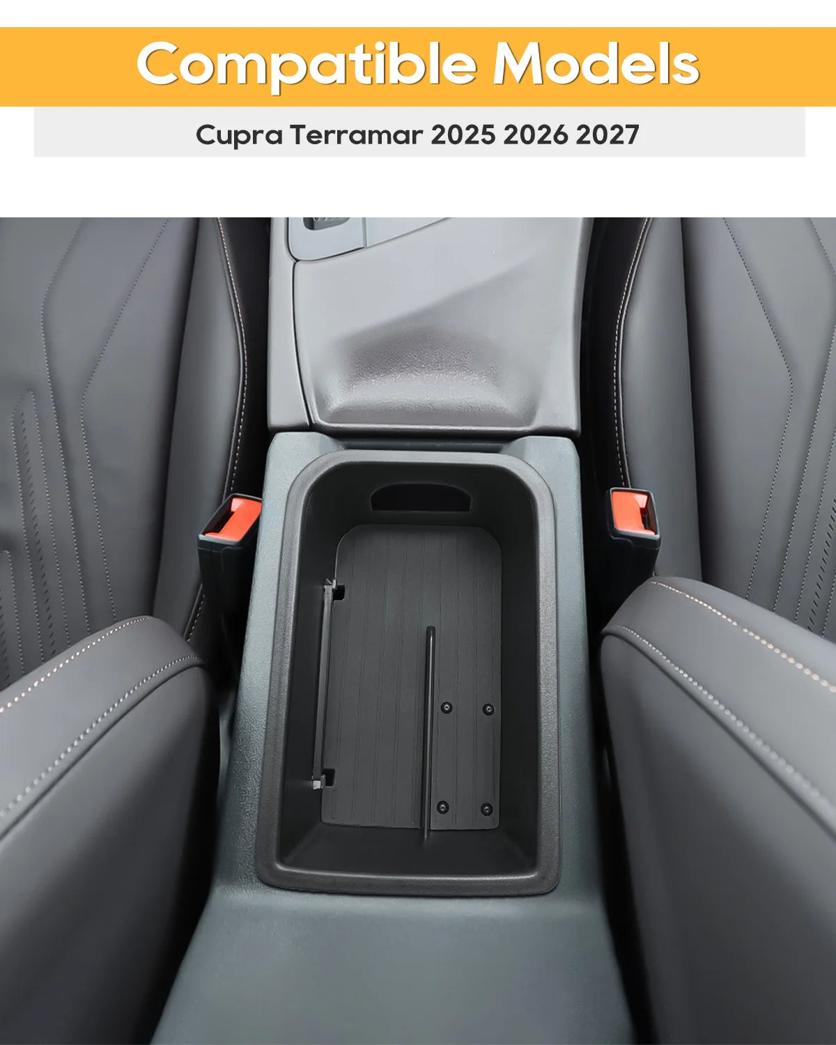 LFOTPP Car Central Storage Box for Cupra Terramar 2025 2026 Armrest Box Storage Auto Interior Cupra Terramar 2025 Accessories