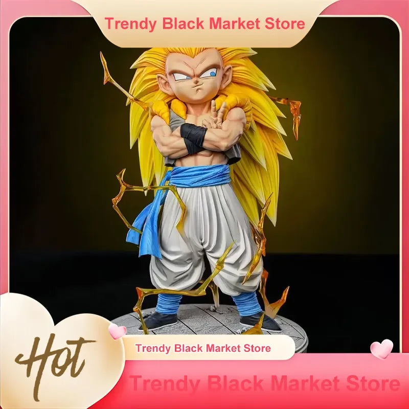Dragon Ball Super Saiyan Gotenks Gk Collectible Figure Pvc Painted Finished 15Cm Desktop Home Car Ornament For Anime Collectors