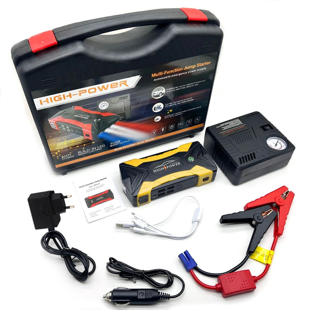 99800mAh 20000mAh Car Jump Starter 3000A Starting Device Portable Power Bank Battery Starter Launcher For Car Booster Articles