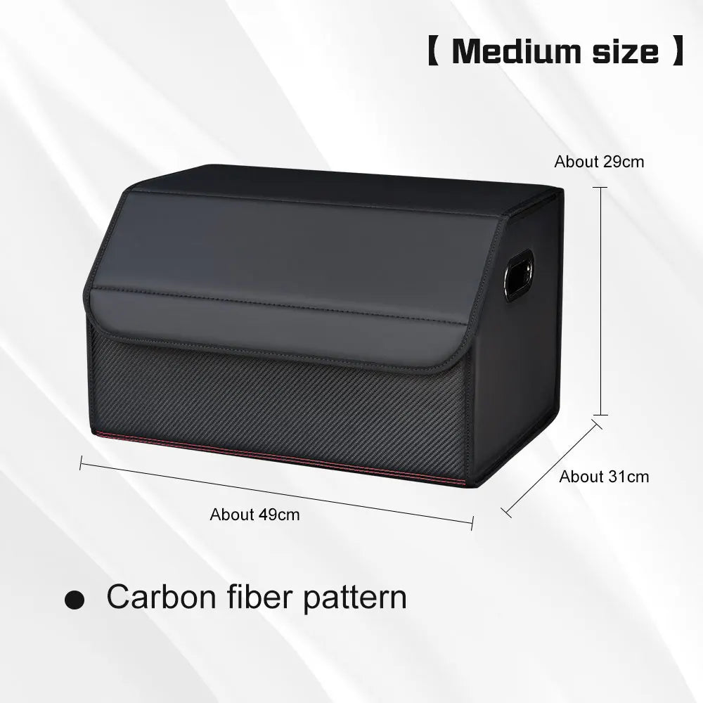 Portable Car Trunk Organizer Box Large Capacity Leather Foldable Storage Box Multifunctional Auto Organizer Bag Car Accessories