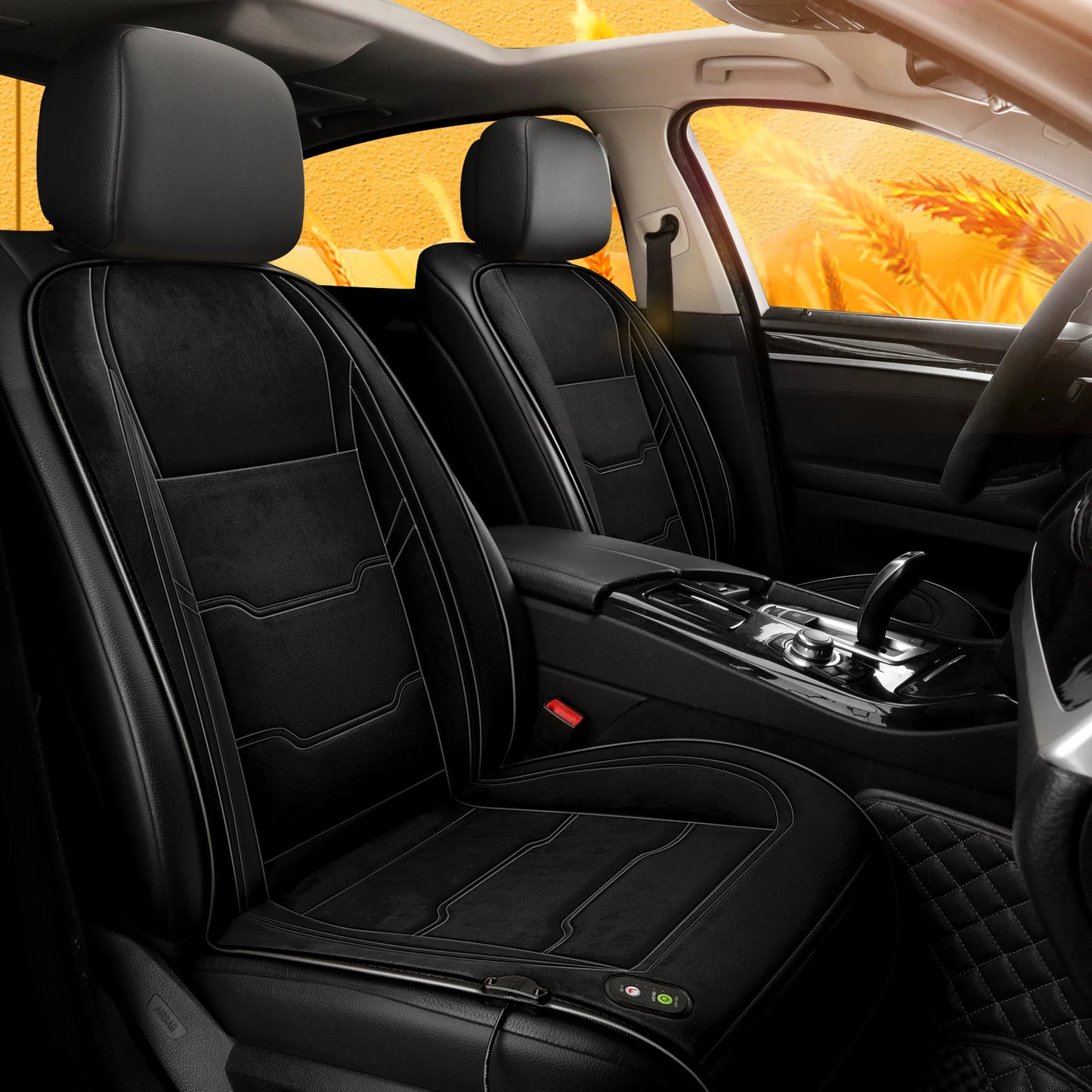 Universal Car Heated Seat Cushion 12V 24V Winter Warm Carriage Heating Blanket - Vehicle Seat Warmer Pad for All Seasons