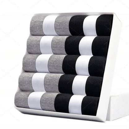 5 10 Pairs Men Socks Cotton Blend Black Business Casual Soft Breathable for  Spring Summer Autumn Winter Size 6-13