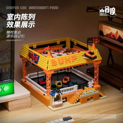 Creative Expert City Street Scene MOC JD037 Amusement Park Bumper Car Model Building Block Toy DIY Toy Festival Gift