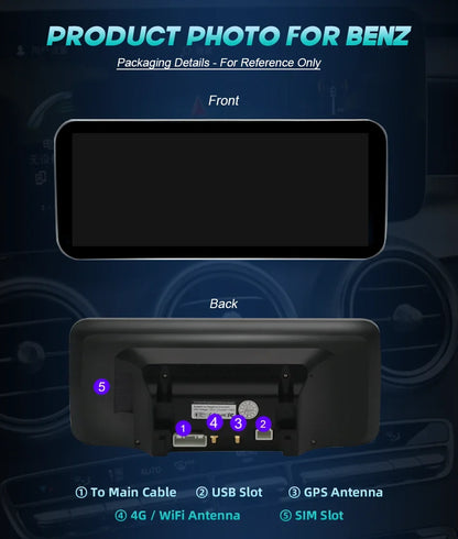 Android 14 CarPlay For Mercedes Benz C Class W205 GLC X253 2014-2018 Car Multimedia Navigation GPS SWC DSP 4G WiFi