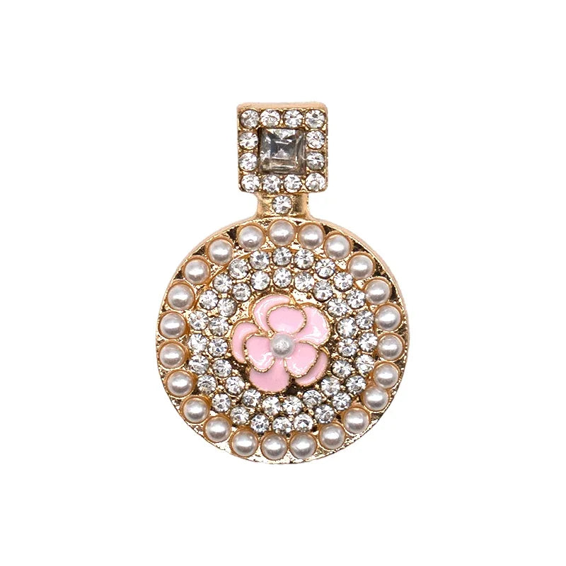 1/9PCS Girls Metal Shoe Charms Crown Lipstick Perfume Bear Heart Bow Ties Pins Clog Jeans for Women Girls Shoe Clips Decorations