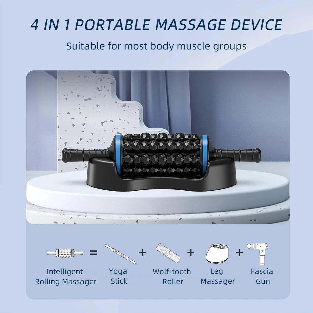 Electric Massage Roller Muscle Relaxation Fascia Roller Massager Fitness Body Rolling Percussive Massager Foot Leg masajeador