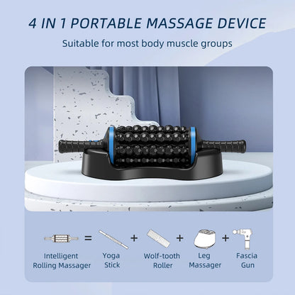 Electric Massage Roller Muscle Relaxation Fascia Roller Massager Fitness Body Rolling Percussive Massager Foot Leg masajeador