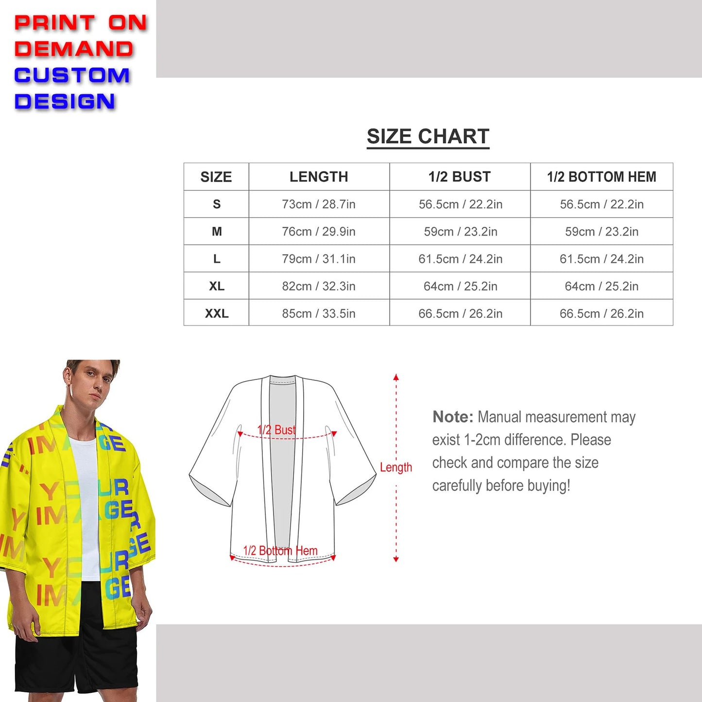 Print On Demand Customized Public Custom Images Picture Man Dress Shirt Party Uniforms Matching Clothes DIY Dropshipping