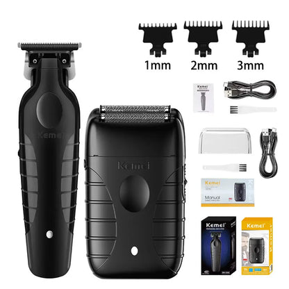 New Kemei Original Hair Clipper Kit KM-2296 KM-2299 KM-T95 Rechargeable Electric Hair Trimmer Barber Professional Shaver For Men