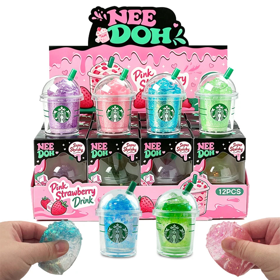 2026 New Need Doh Blind Box, Stress Relief Drink Cup, Sensory Squeeze Toy, Colorful Squishy Stress Relief Toy, Birthday Gift