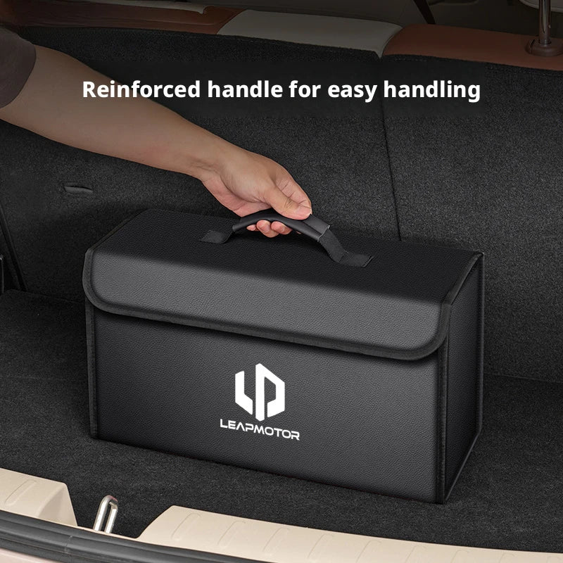 Suitable for Leapmotor C10 T03 A10 B10 C10 C01 C11 C16 D19 car carbon fiber trunk storage box large capacity foldable storage bo