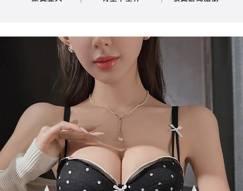 YUQI Elegant Lace Bra Set 2026 - Push Up Half Cup for Small Chest, Support & Anti Sagging, Sexy Back Design | Lingerie S-XL Suit