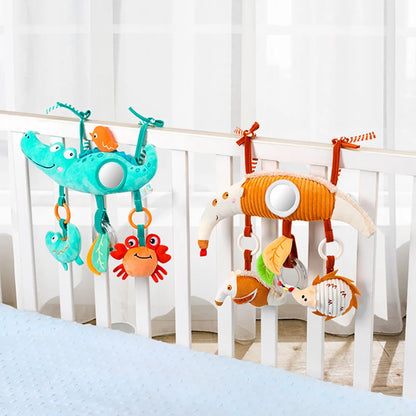 Baby Car Seat Stroller Activity Hanging Toy Infant Soft Plush with Sound Wind Chimes Dolls  for 0-36 Months Babies Newborn Gift