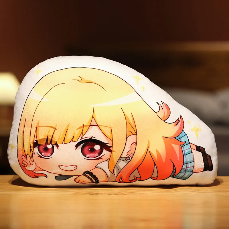 35cm Kawaii Anime My Dress Up Darling Series Q Version Pillow Cartoon Character Kitagawa Marin Creativity Printing Back Cushion