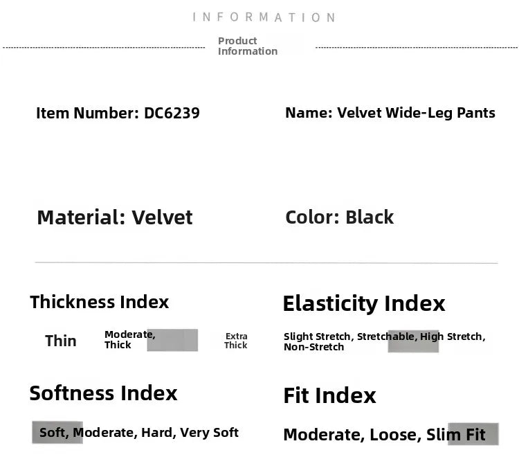 Slim Fit Velvet Wide Leg Pants Winter New Style plus Size Warm Fleece High Waist Elastic Korean Velvet Pants for Women