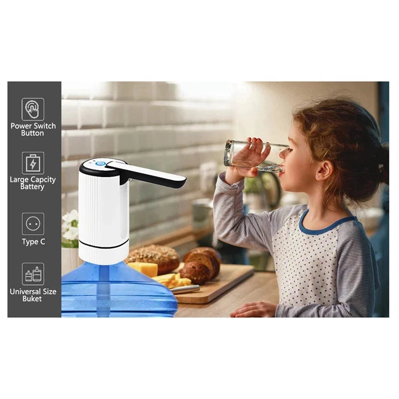 Water Dispenser - Water Cooler Dispenser - Portable Water Bottle Pump For Camping Or Family And Office Easy Install Easy To Use