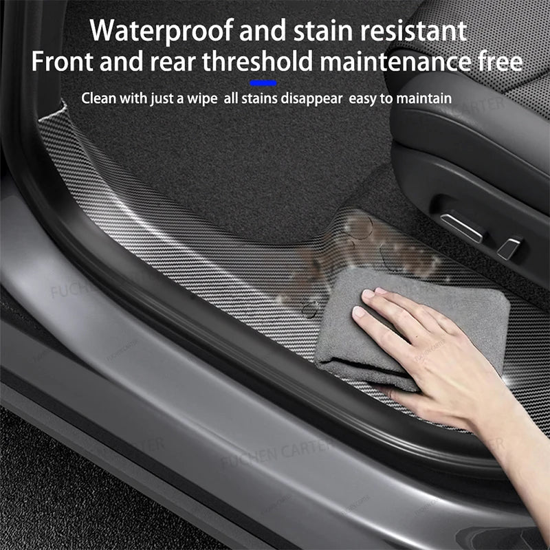 2 4 6 8 Pcs For Tesla New Model YL 2026 TPE Front Rear Door Sill Protector Threshold Strip Anti-kick Guard Panel Waterproof Pad