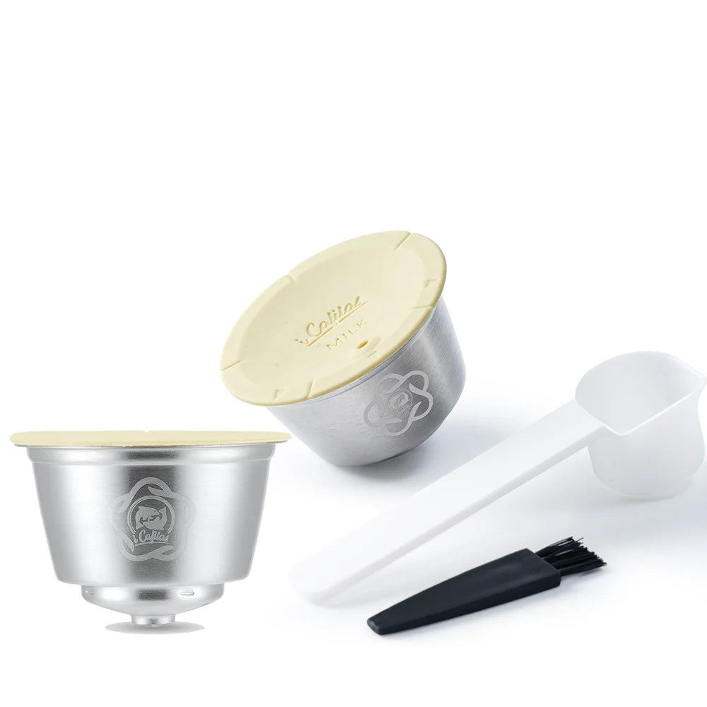 Refillable Milk & Coffee Capsule for Nescafe Dolce Gusto Stainless Steel Reusable Coffee Pod Filters for Picolo xs  Machine
