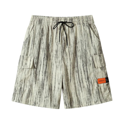 Hip Hop Fashion Bermuda Shorts for Men Summer Appliques Tie-dye Cargo Short Pants New Sports Beach Baggy Y2K Streetwear Shorts