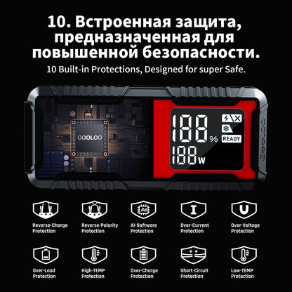 GOOLOO 3000A Car Jump Starter 16000mAh Power Bank Portable Charger Booster 12V Auto Starting Device Emergency Battery Starter