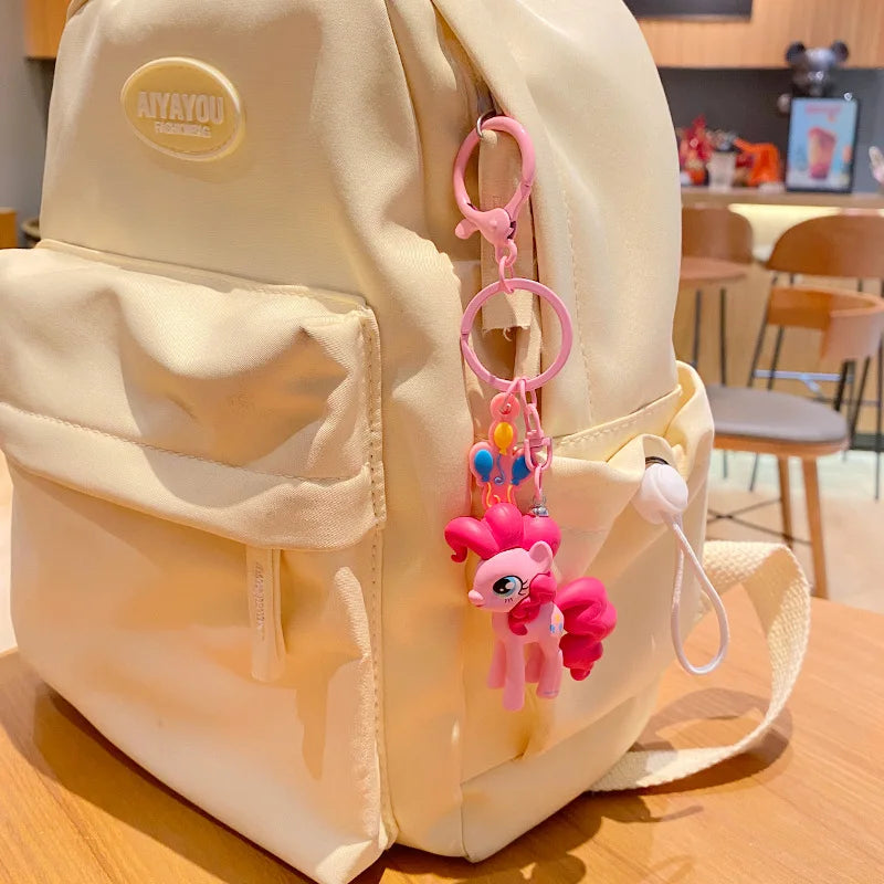 Genuine My Little Pony Car Keychain Charm Cute Bag Pendant Anime Figures Sweet Gifts For Friends And Family Birthday Festivals