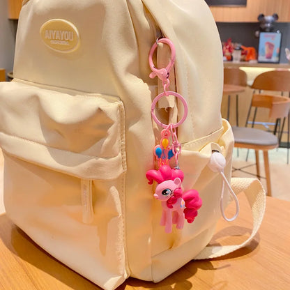 Genuine My Little Pony Car Keychain Charm Cute Bag Pendant Anime Figures Sweet Gifts For Friends And Family Birthday Festivals