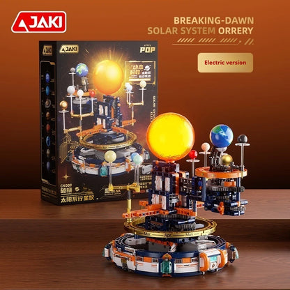 CK008 Space Trend Play Dawn Solar System Planetarium Mechanical Model Assembly Building Block Toy Children's Day Gift