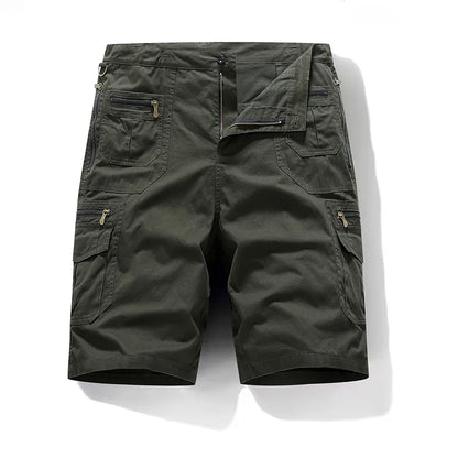 Summer breathable straight shorts men's military tactical shorts with multiple pockets workwear running pants hiking fitness ca