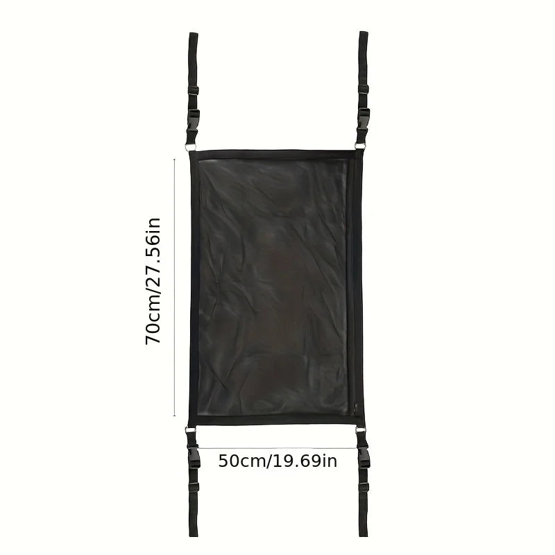 Car Ceiling Cargo Net Pocket, Car Ceiling Storage Net Strong Bearing Adjustable Capacity Roof Cargo Net Organizer, for SUV