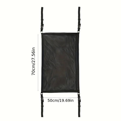 Car Ceiling Cargo Net Pocket, Car Ceiling Storage Net Strong Bearing Adjustable Capacity Roof Cargo Net Organizer, for SUV