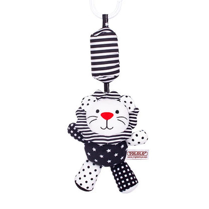 Newborn Sensory Toys For Babies Educational Baby Book Crib Toys Black White Baby Toys Animal Cloth Book Baby Toys 0 12 Months