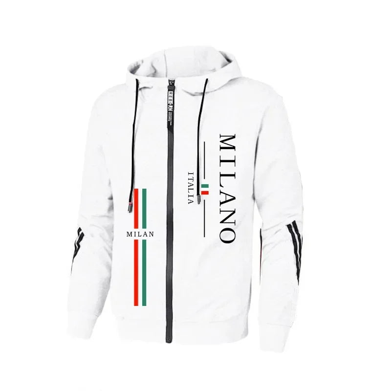 Men's Tracksuit Autumn Winter Daily Fashion Casual Quality Pullover Single Zipper Mens Sweatshirts Hoodies Pants Sports Outdoor