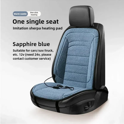 NEW 1-2PCS Heated Car Seat Cover Car Heating Cushion Winter Heated Seats Car Seat Warmer 12V Seat Cushion For Back And Seat