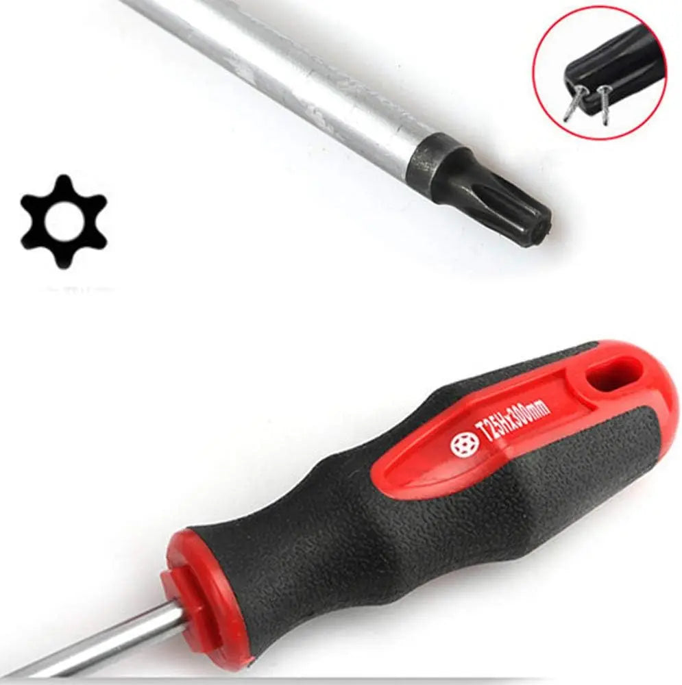 15.7inch Extra Long Torx Magnetic Screwdriver with Hole S2 Steel T15 T20 T25 T27 T30 for Home Automobile Repair Hand Tool