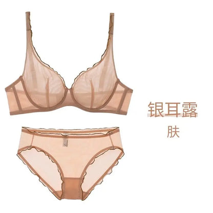 Women Summer Lingerie Set Push Up Bra Comfort Lift Seamless Push Up Bra for Women Full Cup No Underwire Ultra Thin Bra S-2XL Hot