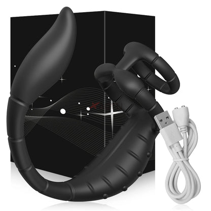 Cock Ring Prostate Vibrator for Men Male Double Ring Anal Plug Vibrating Delay Ejaculation Male Masturbator Sex Toys for Men 18+